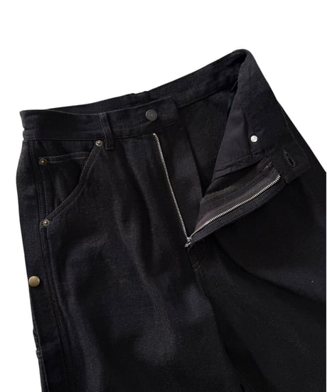 Nomàt / BOILER PANTS cotton wool denim -DARK BROWN-