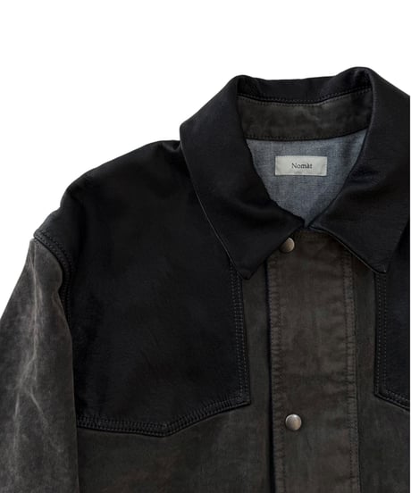 Nomàt / UTULITY JK flocky denim -ASH BLACK-