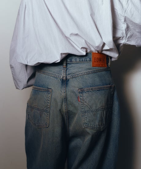 【26AW】 refomed / FRESH MAN DENIM WIDE PANTS by EDWIN "USED" -LIGHT INDIGO-
