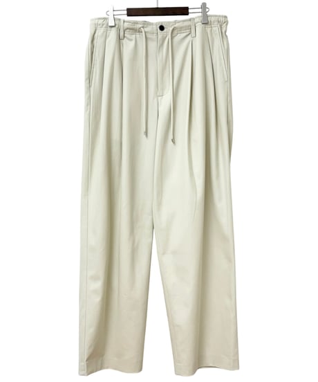 MARKAWARE / Organic Cotton Survival Cloth® / Double Pleated Easy Trousers -Ivory-