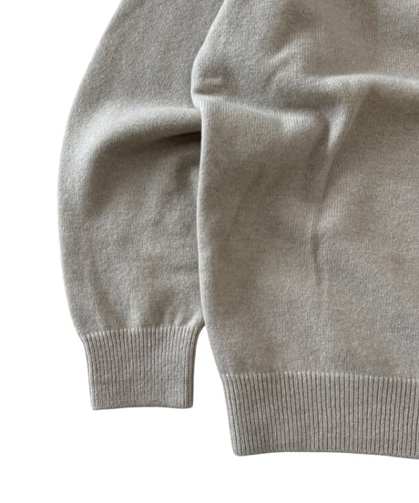 YOKO SAKAMOTO / CREW NECK KNIT super fine wool -ECRU-