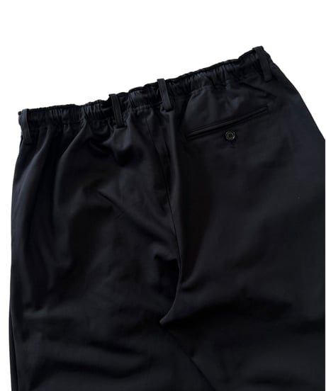 MARKAWARE / Organic Cotton Survival Cloth® / Double Pleated Easy Trousers -Black-