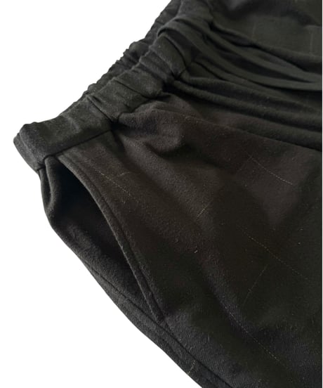 YOKO SAKAMOTO / WIDE EASY PANTS brushed flannel -OLIVE-