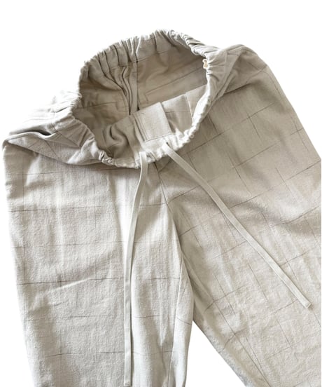 YOKO SAKAMOTO / WIDE EASY PANTS brushed flannel -BEIGE-