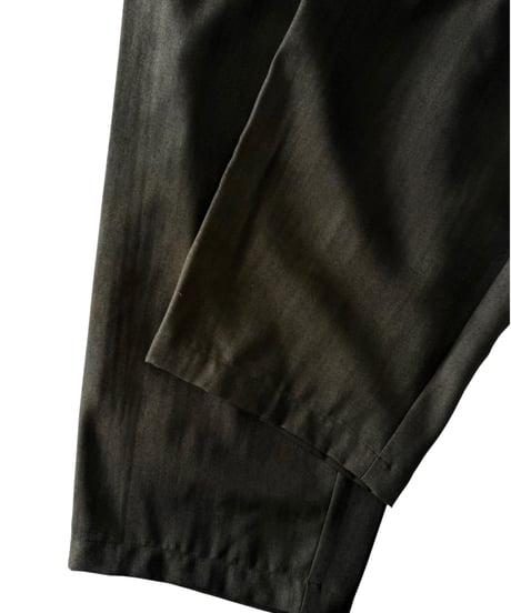 YOKO SAKAMOTO / RELAX EASY PANTS wool gabardine -OLIVE×BEIGE-