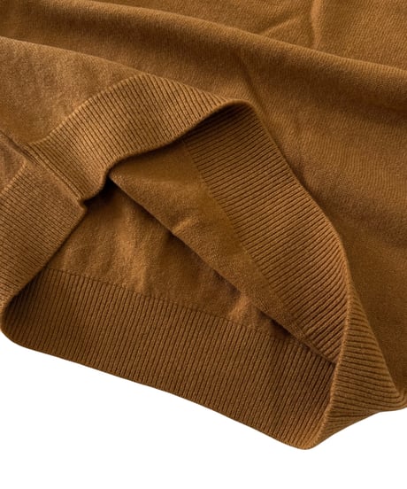 YOKO SAKAMOTO / CREW NECK KNIT super fine wool -ORANGE-