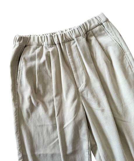 YOKO SAKAMOTO / DOUBLE PLEATED WIDE EASY PANTS corduroy -IVORY-