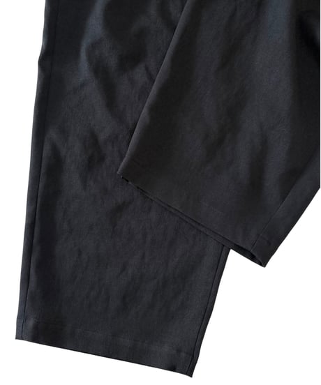 YOKO SAKAMOTO / DOUBLE PLEATED WIDE EASY PANTS brushed gabardine -BLACK-