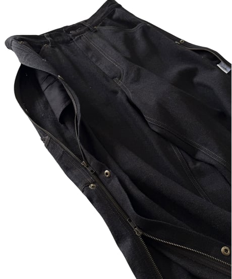 Nomàt / BOILER PANTS cotton wool denim -DARK BROWN-