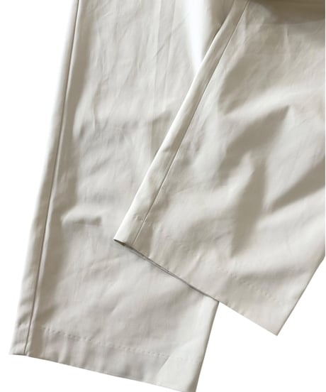 MARKAWARE / Organic Cotton Survival Cloth® / Double Pleated Easy Trousers -Ivory-