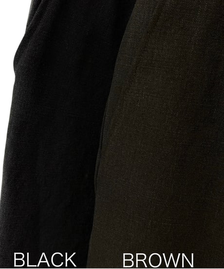 YOKO SAKAMOTO /  WIDE EASY PANTS max high count hemp -BROWN-
