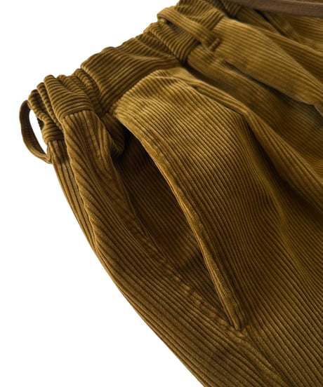 YOKO SAKAMOTO / DOUBLE PLEATED WIDE EASY PANTS corduroy -AMBER-