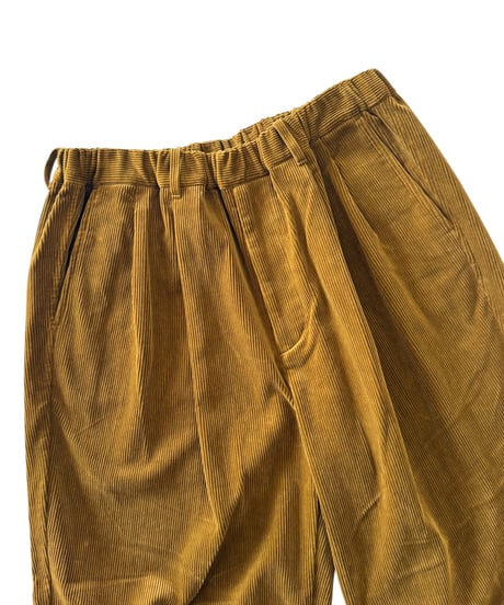 YOKO SAKAMOTO / DOUBLE PLEATED WIDE EASY PANTS corduroy -AMBER-