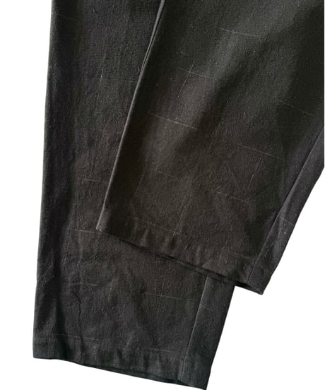 YOKO SAKAMOTO / WIDE EASY PANTS brushed flannel -OLIVE-
