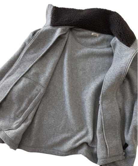 refomed / CASTRO FLEECE JUMPER -GRAY-