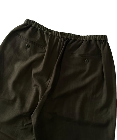 YOKO SAKAMOTO / RELAX EASY PANTS wool gabardine -OLIVE×BEIGE-