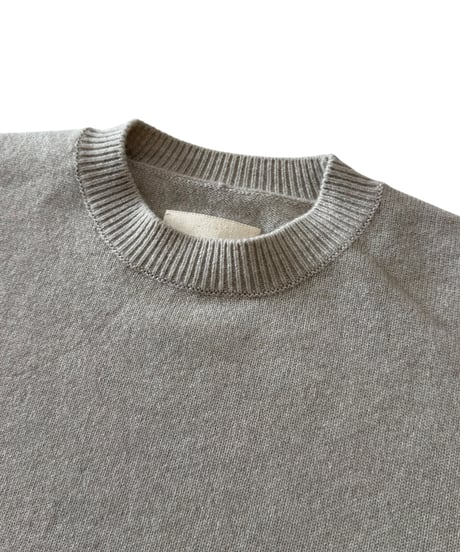 YOKO SAKAMOTO / CREW NECK KNIT super fine wool -ECRU-