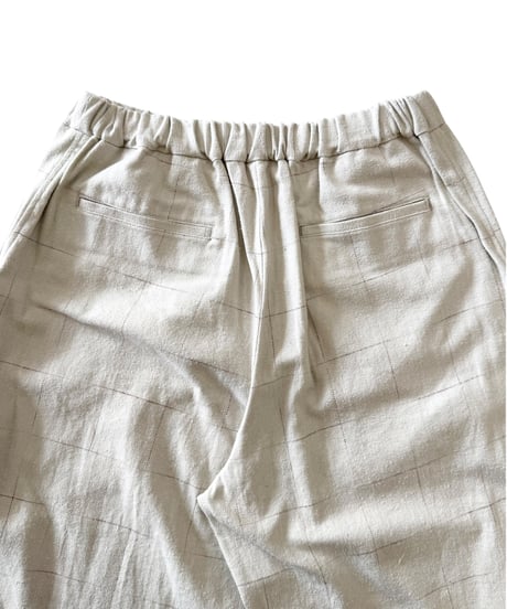 YOKO SAKAMOTO / WIDE EASY PANTS brushed flannel -BEIGE-