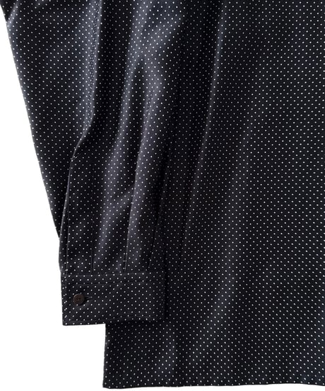 AMOSKEAG / OPEN COLLAR SHIRT -NAVY DOT-