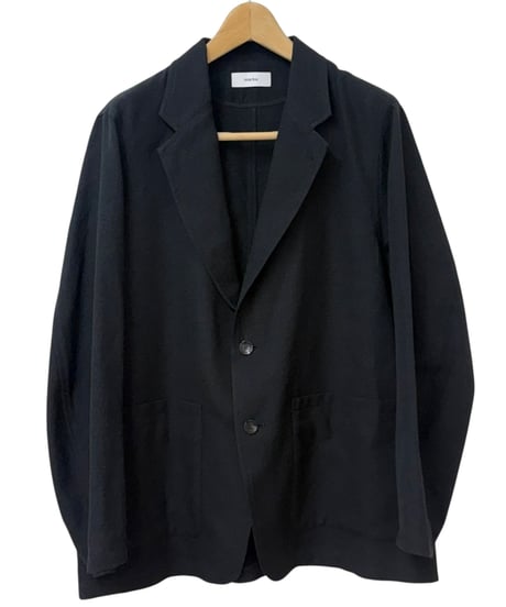marka / Tumbled Wool Serge / Stroll Around Jacket -Chambray Black-