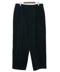 YOKO SAKAMOTO / DOUBLE PLEATED WIDE EASY PANTS corduroy -BLACK-