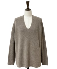 Nomàt / CASHMERE V-SWEATER -BEIGE-