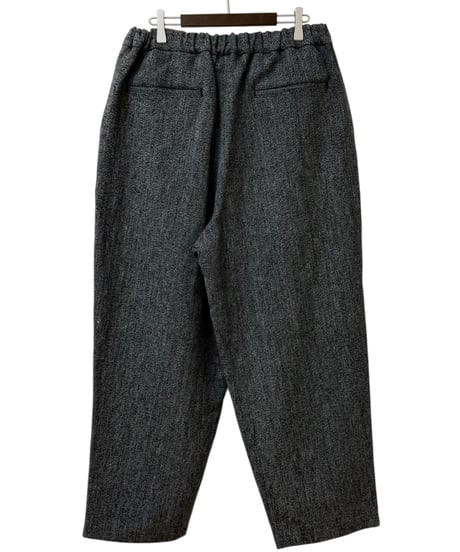 YOKO SAKAMOTO /  WIDE EASY PANTS max high count hemp -BLACK×BEIGE-