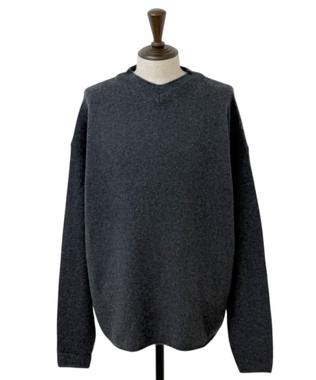 nakedgauge / COMFORT TOUCH DOUBLE COLLAR PULLOVER -CHARCOAL-