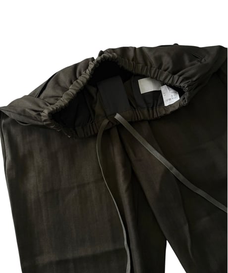 YOKO SAKAMOTO / RELAX EASY PANTS wool gabardine -OLIVE×BEIGE-