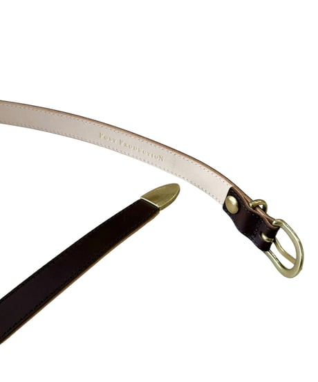 Post Production / WESTERN BELT vachetta-DARK BROWN-