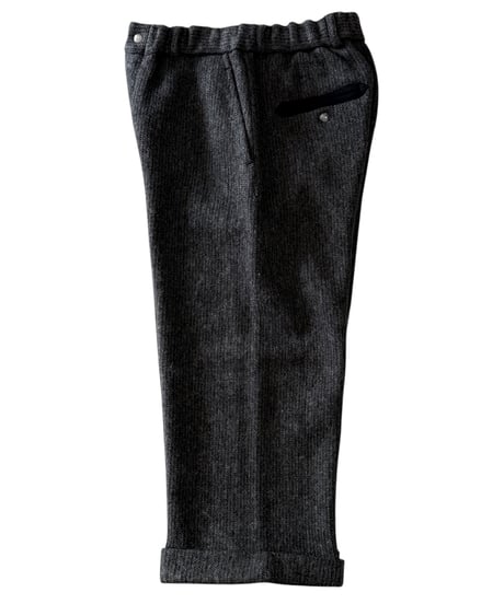 YOKO SAKAMOTO / BC CROPPED TROUSERS beach cloth -CHARCOAL GRAY-