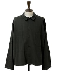 YOKO SAKAMOTO / WORK SHIRT SHROT brushed flannel -OLIVE-