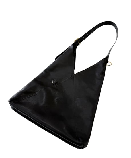 Post Production / HOBO BAG horse wax -BLACK-