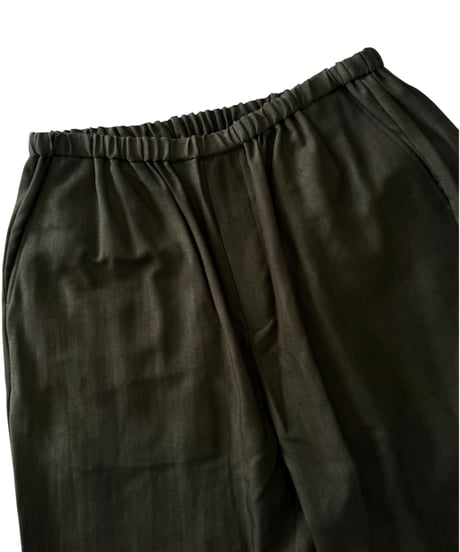 YOKO SAKAMOTO / RELAX EASY PANTS wool gabardine -OLIVE×BEIGE-