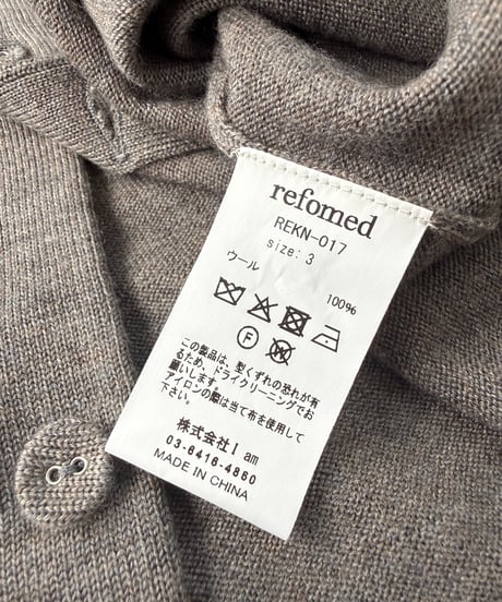 refomed / NEXT MAN CARDIGAN -GRAY-