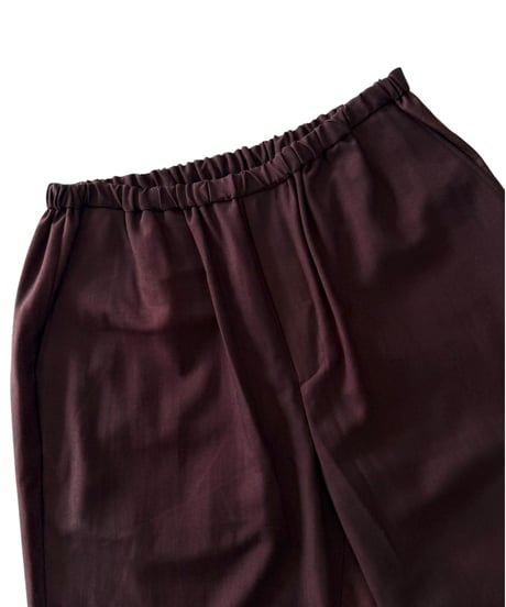 YOKO SAKAMOTO / RELAX EASY PANTS wool gabardine -BLACK×BROWN-