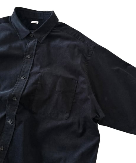 THE DAY / ORGANIC COTTON CORDUROY SHIRT -BLACK-