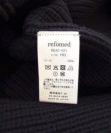 refomed / IDLE KNIT BALACLAVA -NAVY-