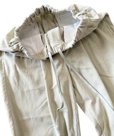 YOKO SAKAMOTO / DOUBLE PLEATED WIDE EASY PANTS corduroy -IVORY-