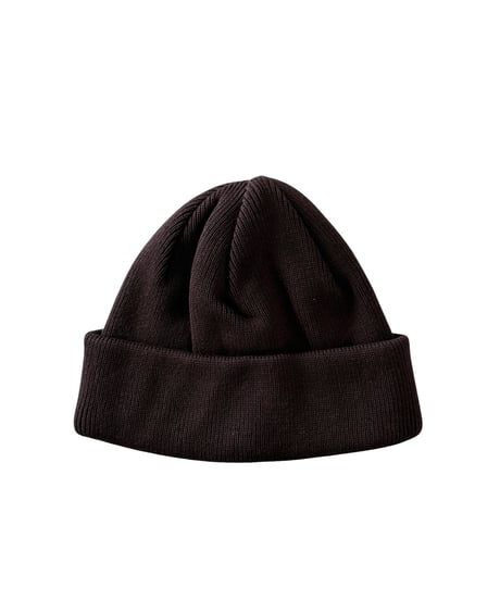 YOKO SAKAMOTO / KNIT BIG WATCH CAP cotton cahimere -BROWN-