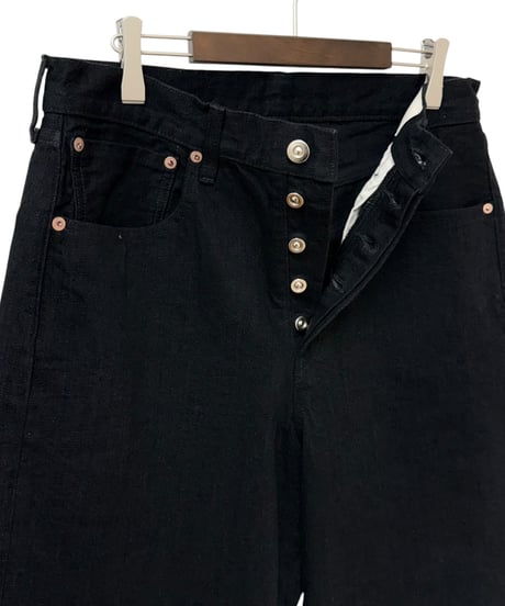 YOKO SAKAMOTO / 5POCKET STRAIGHT PANTS "ONE WASH" -BLACK-