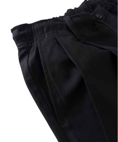 MARKAWARE / Organic Cotton Survival Cloth® / Double Pleated Easy Trousers -Black-