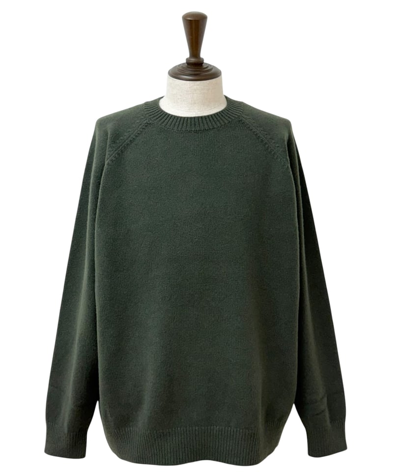 YOKO SAKAMOTO / RAGLAN CREW NECK KNIT wool×cash