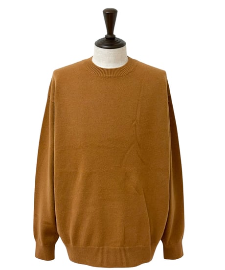 YOKO SAKAMOTO / CREW NECK KNIT super fine wool -ORANGE-