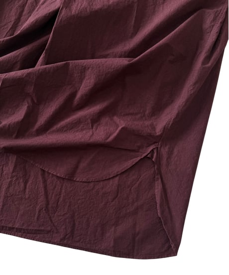 YOKO SAKAMOTO / PULLOVER SHIRT mix high count typewriter -BURGUNDY-