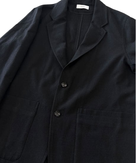 marka / Tumbled Wool Serge / Stroll Around Jacket -Chambray Black-
