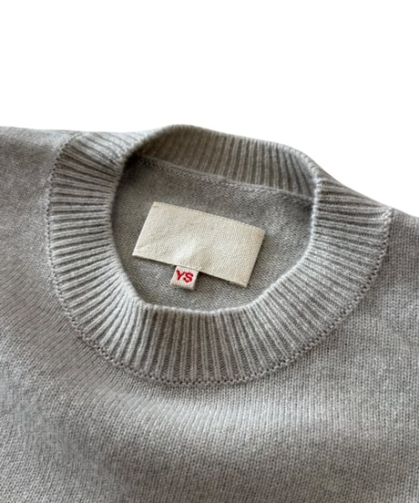 YOKO SAKAMOTO / CREW NECK KNIT super fine wool -ECRU-