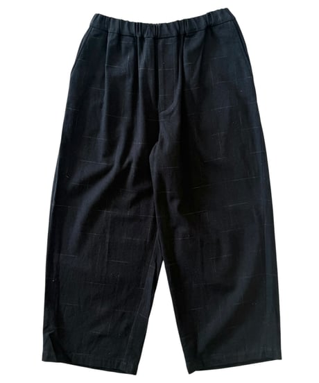 YOKO SAKAMOTO / BAGGY EASY PANTS brushed flannel -BLACK-