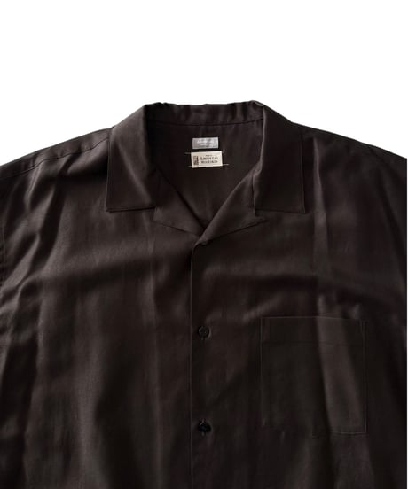 AMOSKEAG / OPEN COLLAR SHIRT -BROWN-