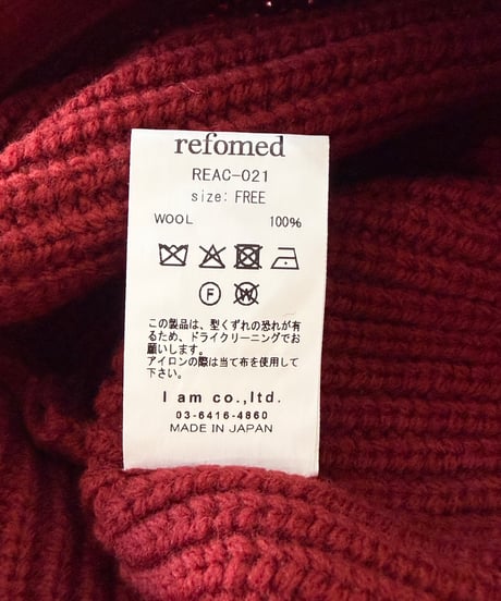 refomed / IDLE KNIT BALACLAVA -RED-